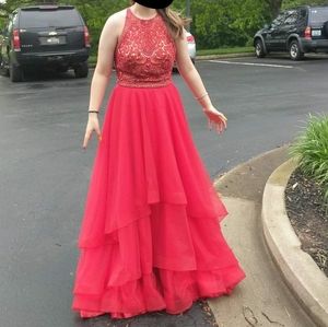Red prom dress, size 12